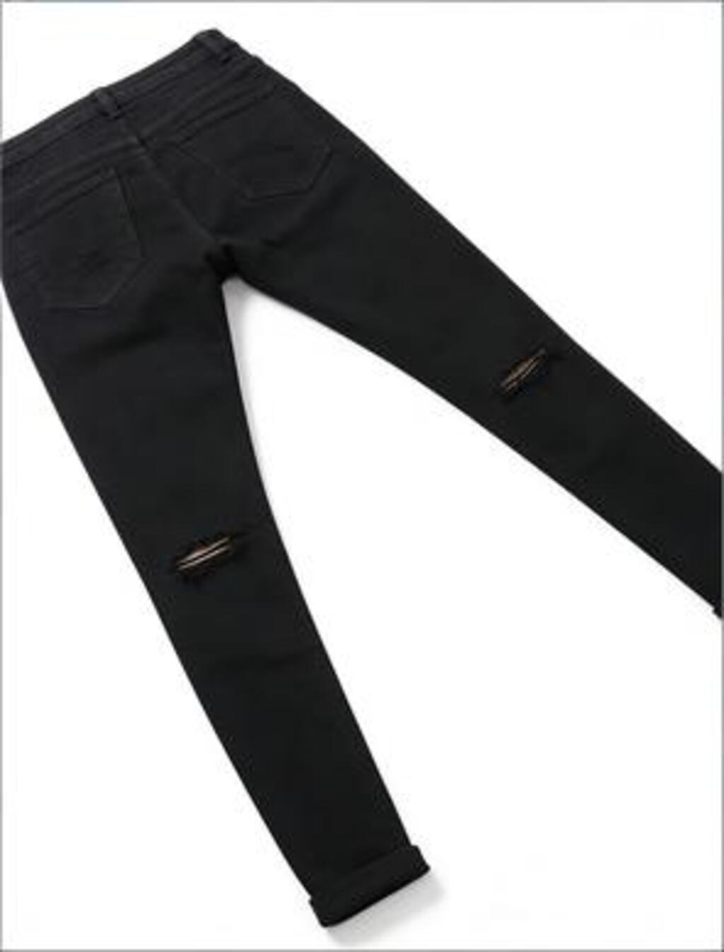 Pantalones Vaqueros Rotos Ajustados para Hombre